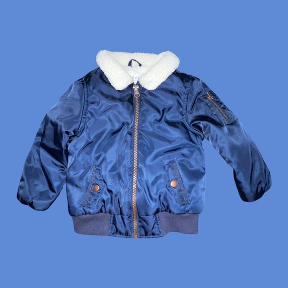 F&F Toddler Blue Bomber Jacket Size 24 Months - Picture 1 of 5